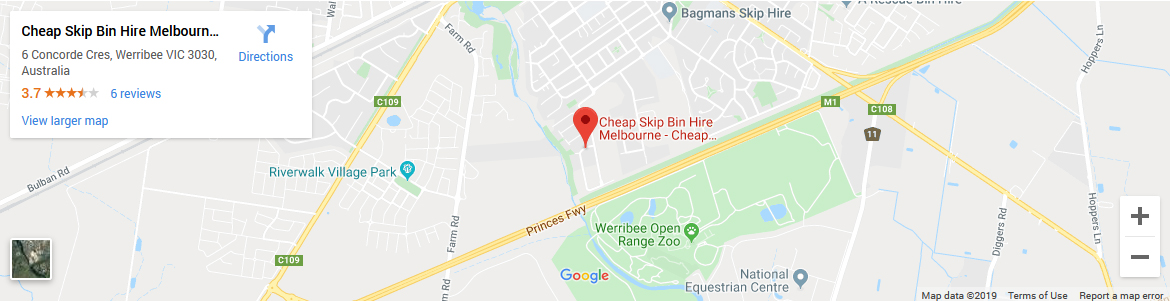 Cheap Skip Bin Hire Melbourne Map